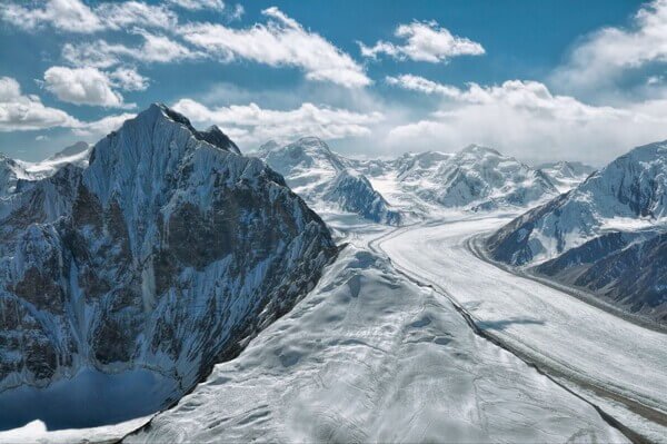 Fedchenko Glacier is the largest glaciers in the Pamir Mountains